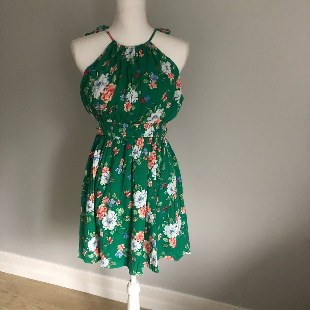 Gilli Green Floral Dress